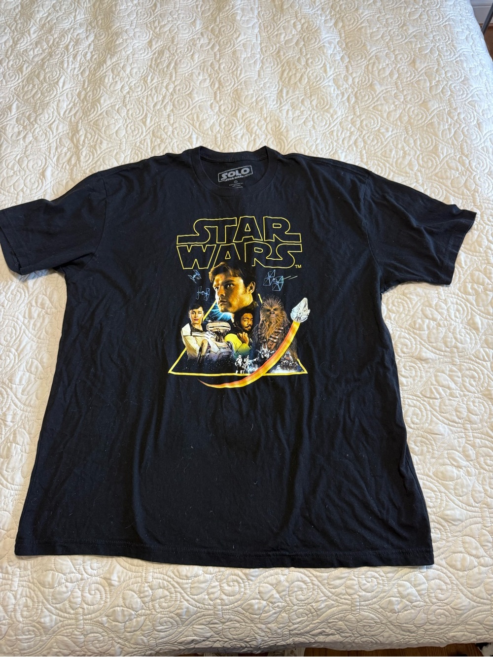 Star Wars Disney Black Short Sleeve Graphic T-shirt Solo A Star Wars story XXL